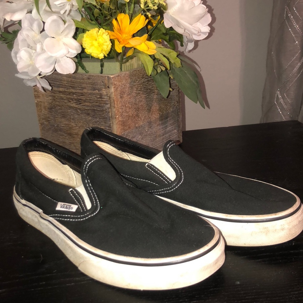 Black Vans Slip Ons